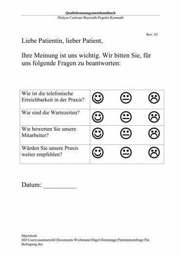 Patientenumfrage nephro